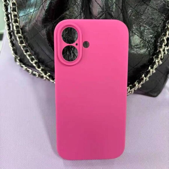 Hot Pink Silicone Case for iPhone 16 - Picture 1 of 2